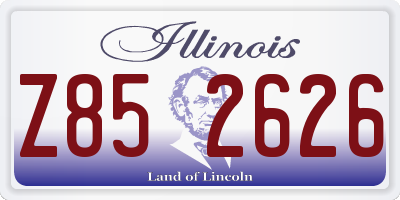IL license plate Z852626