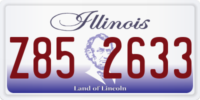 IL license plate Z852633
