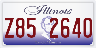 IL license plate Z852640