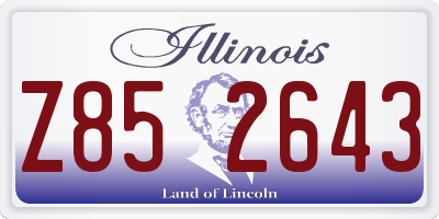 IL license plate Z852643