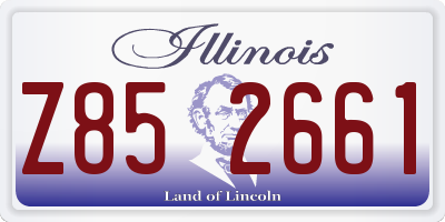 IL license plate Z852661