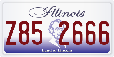IL license plate Z852666