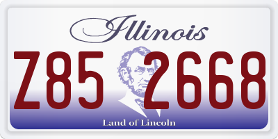 IL license plate Z852668