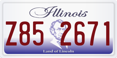 IL license plate Z852671