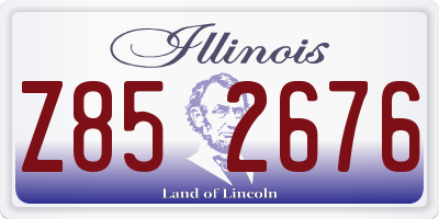 IL license plate Z852676
