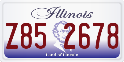 IL license plate Z852678