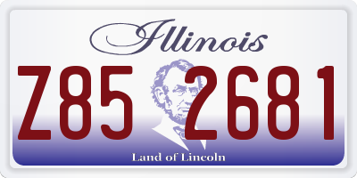 IL license plate Z852681