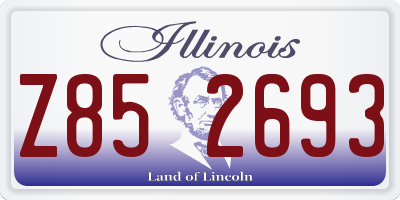 IL license plate Z852693