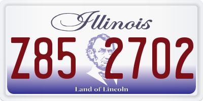 IL license plate Z852702