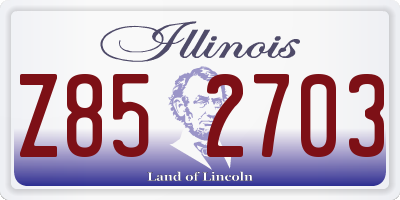 IL license plate Z852703