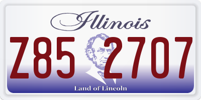 IL license plate Z852707