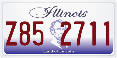 IL license plate Z852711
