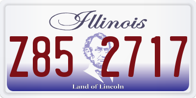 IL license plate Z852717
