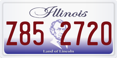 IL license plate Z852720