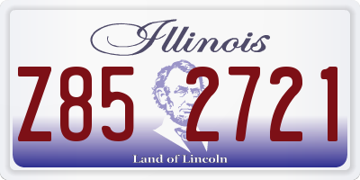 IL license plate Z852721