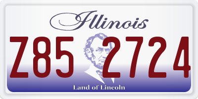 IL license plate Z852724