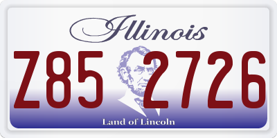IL license plate Z852726