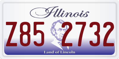 IL license plate Z852732