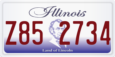 IL license plate Z852734