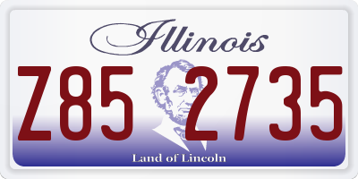IL license plate Z852735