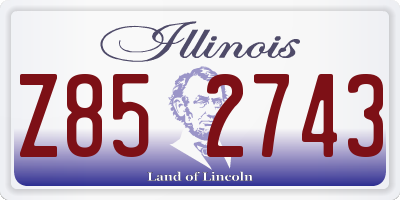 IL license plate Z852743