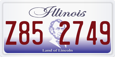 IL license plate Z852749
