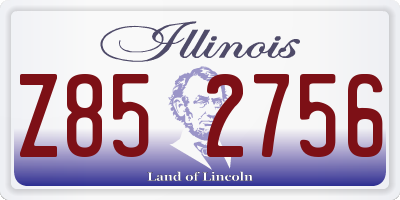 IL license plate Z852756