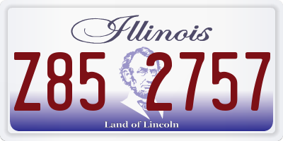 IL license plate Z852757