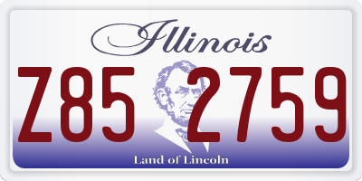 IL license plate Z852759