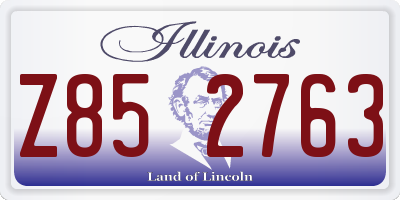 IL license plate Z852763