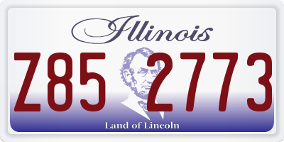 IL license plate Z852773