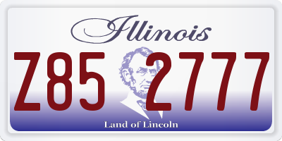 IL license plate Z852777