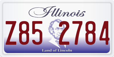 IL license plate Z852784