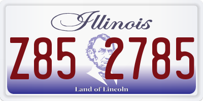 IL license plate Z852785