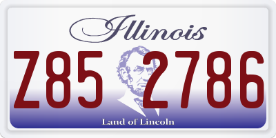 IL license plate Z852786