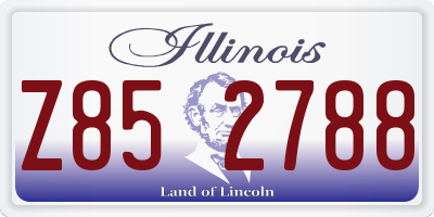 IL license plate Z852788