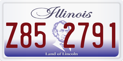 IL license plate Z852791