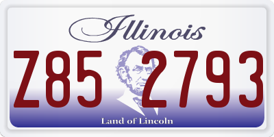 IL license plate Z852793