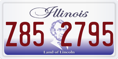 IL license plate Z852795