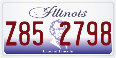 IL license plate Z852798