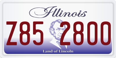 IL license plate Z852800