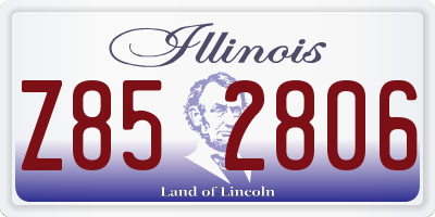 IL license plate Z852806