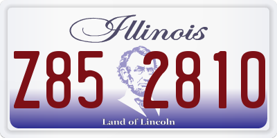 IL license plate Z852810