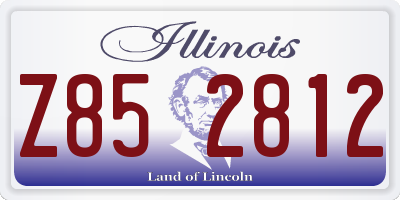 IL license plate Z852812