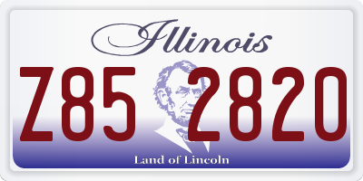 IL license plate Z852820