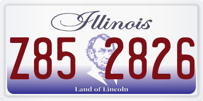 IL license plate Z852826