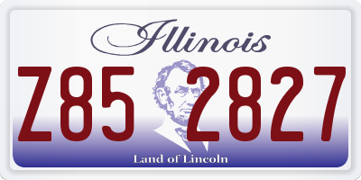 IL license plate Z852827
