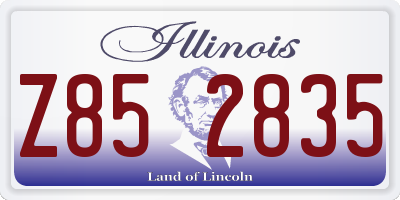 IL license plate Z852835