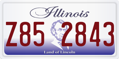 IL license plate Z852843