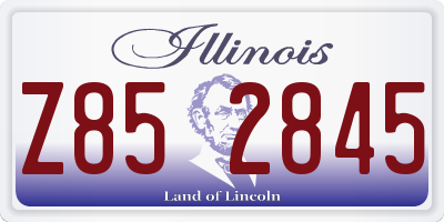IL license plate Z852845